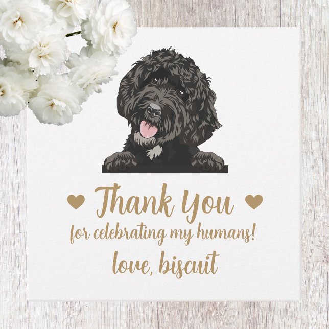 Custom Goldendoodle Dog Wedding Favour Tags (Creator Uploaded)