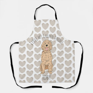 Custom Goldendoodle Whimsical Pattern Personalised Apron