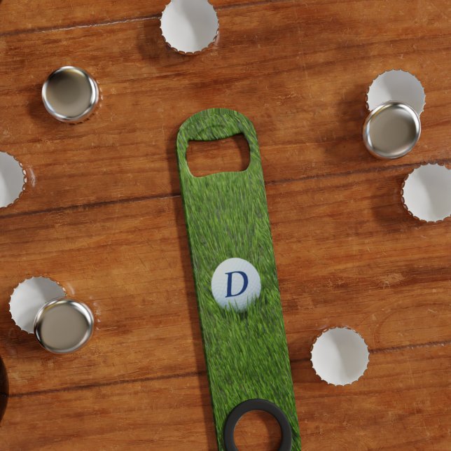 Custom Golf Ball Bar Key Bottle Opener for Golfers (Just add your initial and name. Great gift for golfers!)