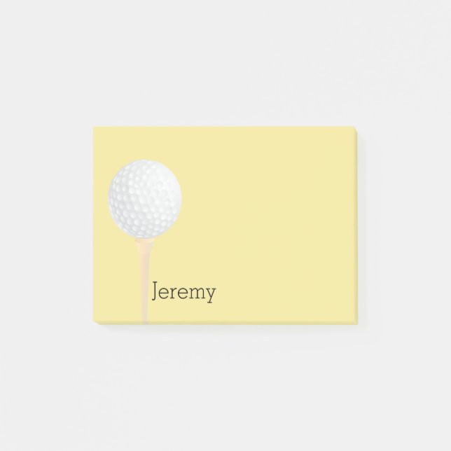 custom golf ball golfing design post it note (Front)