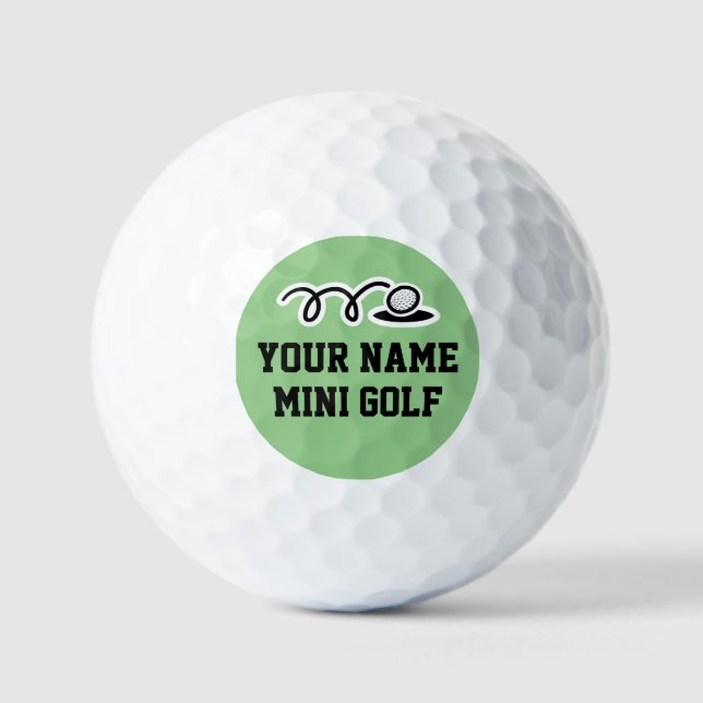 Custom golf balls for miniature golf business  (Front)