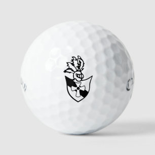 Custom Golf Balls w/ TG Crest in Black & White