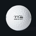 Custom golf balls with funny quote or name<br><div class="desc">Custom golf balls with funny quote or name. Monogrammed golf course balls | Personalise text. Personalised masculine monogram golf ball set with chic typography. Customisable template with custom name or classy monogrammed initial letters. Cute Birthday gift idea for golfers and golfing fans. Suitable for sporty men and women. Make one...</div>