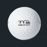 Custom golf balls with funny quote or name<br><div class="desc">Custom golf balls with funny quote or name. Monogrammed golf course balls | Personalise text. Personalised masculine monogram golf ball set with chic typography. Customisable template with custom name or classy monogrammed initial letters. Cute Birthday gift idea for golfers and golfing fans. Suitable for sporty men and women. Make one...</div>