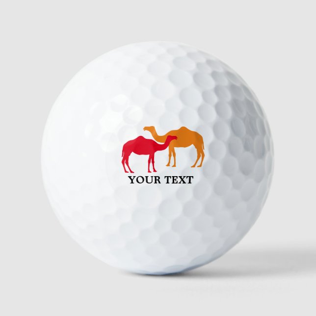 Custom golf balls with two camel silhouettes (Front)