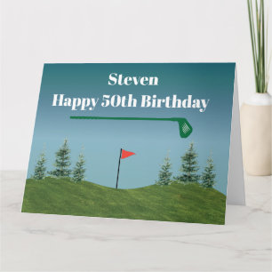 Custom Golf Birthday  Card