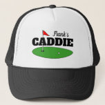 Custom golf caddie hat with player name<br><div class="desc">Personalised golf caddie hat with player name. Custom accessories for golfer,  employee,  instructor,  retired friend and more. Putting green and flag design.</div>