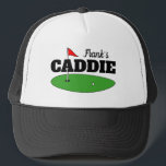 Custom golf caddie hat with player name<br><div class="desc">Personalised golf caddie hat with player name. Custom accessories for golfer,  employee,  instructor,  retired friend and more. Putting green and flag design.</div>