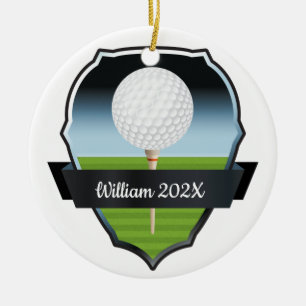 Custom Golf Christmas Tree Ceramic Tree Decoration