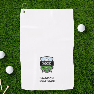 Custom Golf Club Crest Monogram Golf Towel