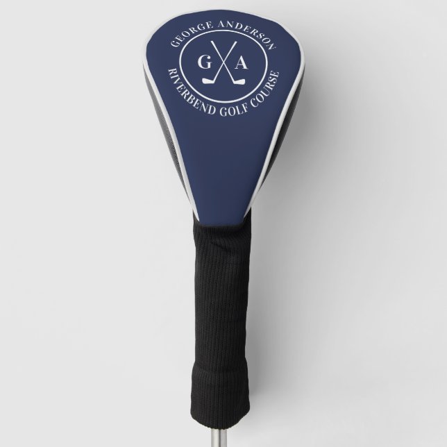 Custom Golf Club Headcover Personalised Monogram (Front)