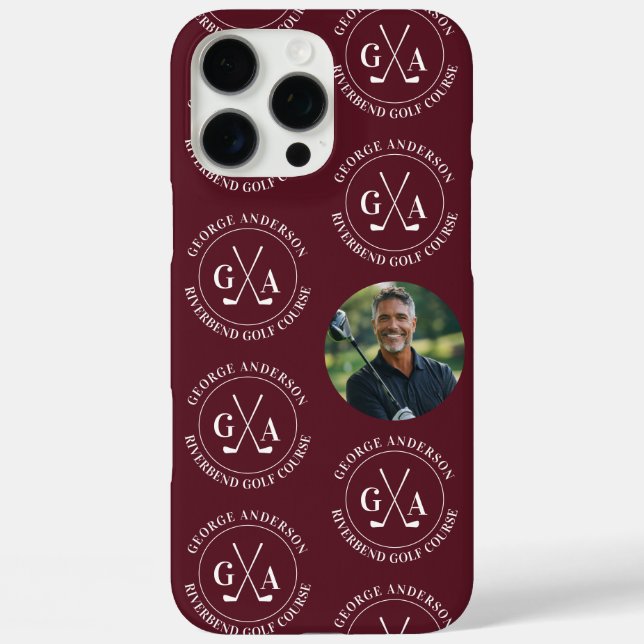 Custom Golf Club Headcover Personalised Monogram C Case-Mate iPhone Case (Back)