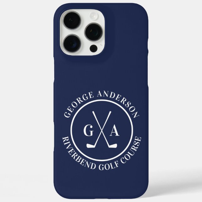 Custom Golf Club Headcover Personalised Monogram Case-Mate iPhone Case (Back)