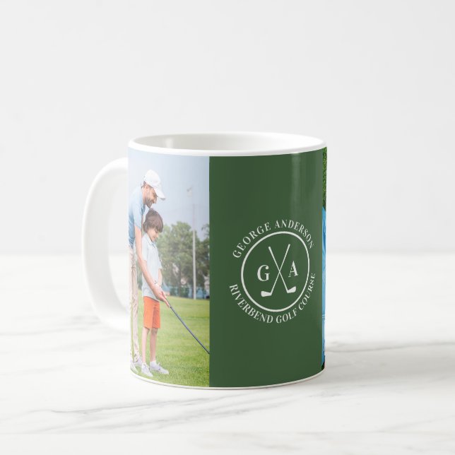 Custom Golf Club Logo Personalised Monogram photo Coffee Mug (Front Left)