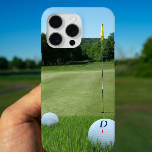 Custom Golf Course Photo Golfer Monogram Fairway iPhone 16 Pro Case
