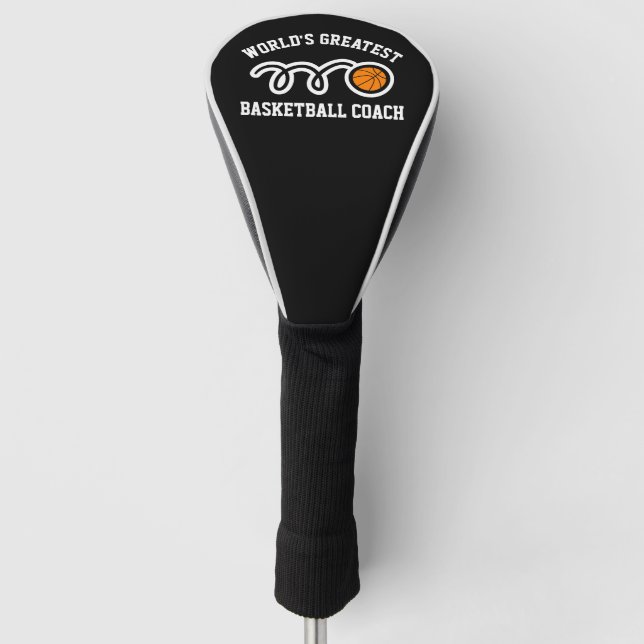 Custom golf driver cover for basketball coach (Front)