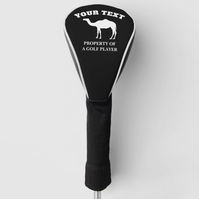 Custom golf driver cover with camel silhouette (Front)
