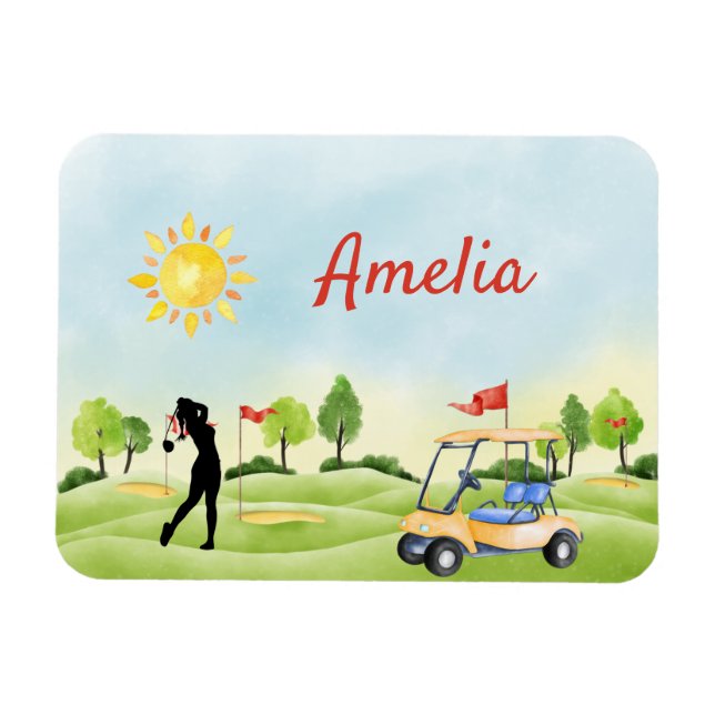 Custom Golf Flexible Photo Magnet (Horizontal)