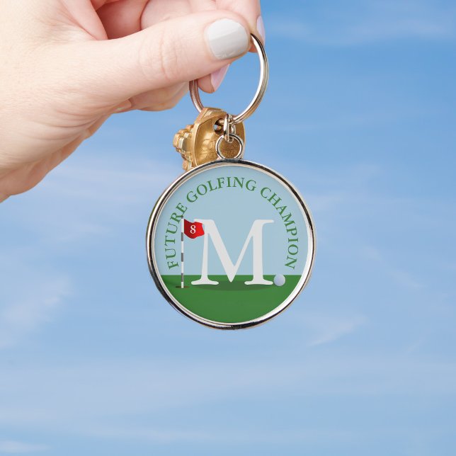 Custom Golf Future Golfing Champion Keychain (Add the initial of your future golfing champion to this lovely premium keychain)