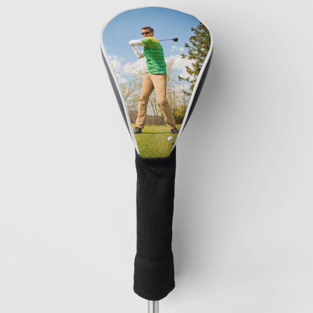 Custom Golf Golfer Photo Golf Head Cover (Front)