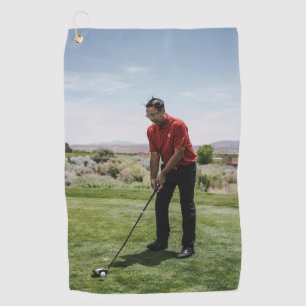 Custom Golf Golfer Photo Golf Towel