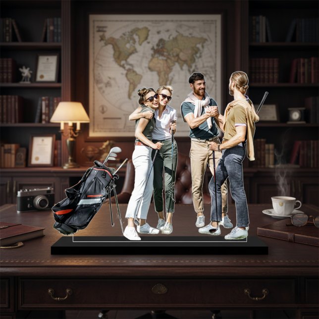 Custom Golf Group Acrylic Sculpture Standing Photo Sculpture (Custom Golf Group Acrylic Sculpture)