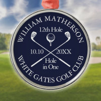 Custom Golf Hole in One Award Navy Blue