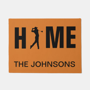 Custom Golf Home Door Mat, Golfer Doormat
