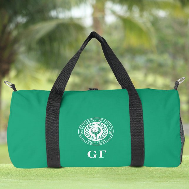 Custom Golf Monogram Red Travel Gym Duffle Bag (Creator Uploaded)