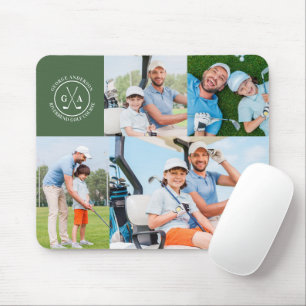 Custom Golf Multi Photo Monogram Fathers Day Mouse Mat