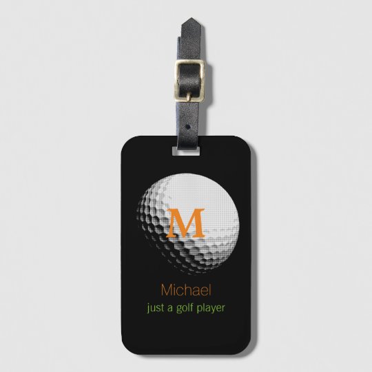 custom golfplayer name luggage tag Zazzle.co.uk