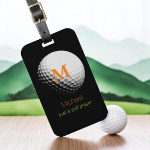 Custom golf-player name luggage tag