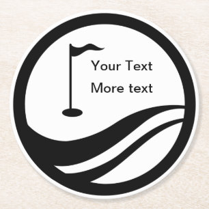 Custom Golf Theme Logo drink Coasters