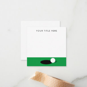 Custom golf themed note cards for golfers