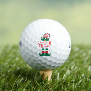 Custom Golfer Dad Elf Personalised Christmas Name Golf Balls
