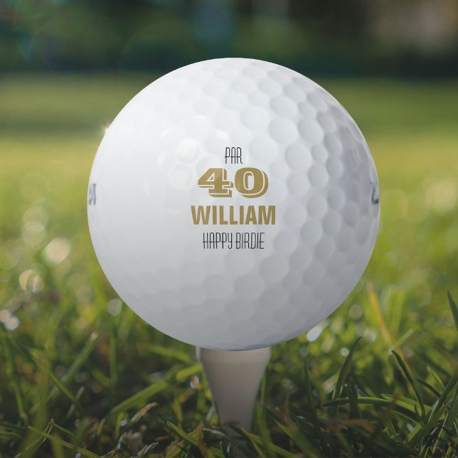 Custom Golfer Happy Birdie Birthday Golf Balls (Custom Golfer Happy Birdie Birthday Golf Balls)