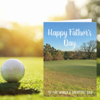 Custom Golfer Happy Father's Day Golf Course Photo