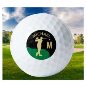 Custom Golfer Name Monogram   Golf Balls