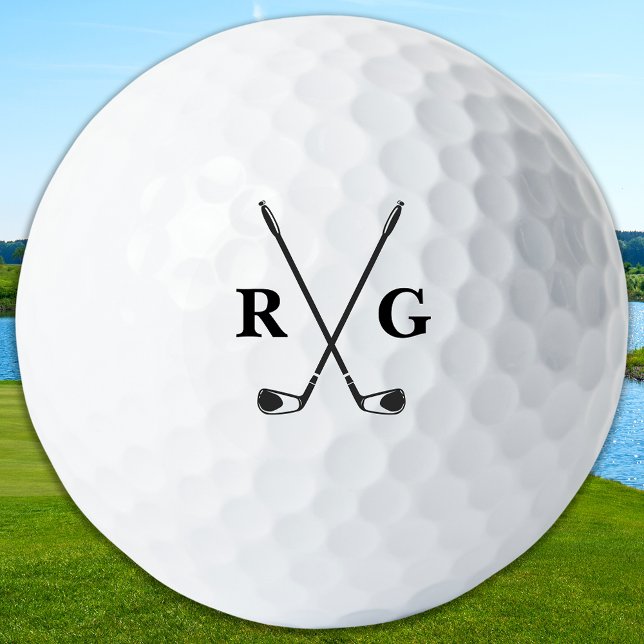 Custom Golfer Personalised 2 Monogram Initials Golf Balls (Creator Uploaded)