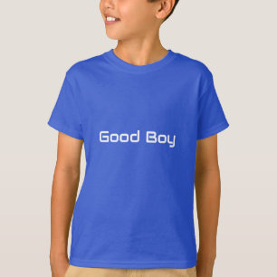 Custom Good Boy white colour Text Deep Royal Colou T-Shirt