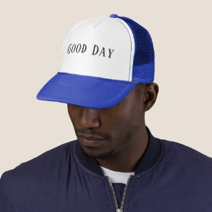 Custom Good day Text Personalised Elegant Cool Men Trucker Hat