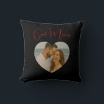 Custom Good Morning & Good Night Photo Pillow<br><div class="desc">Start and end every day with love ❤️ This customisable two-sided pillow makes the perfect romantic gift. Add your own photos inside the heart-shaped frame: one side says Good Morning with your favourite picture,  and the other side says Good Night with another memory.</div>