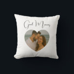 Custom Good Morning & Good Night Photo Pillow<br><div class="desc">Start and end every day with love ❤️ This customisable two-sided pillow makes the perfect romantic gift. Add your own photos inside the heart-shaped frame: one side says Good Morning with your favourite picture,  and the other side says Good Night with another memory.</div>