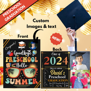 Custom Goodbye Preschool Hello Summer Graduation Announcement Postcard
