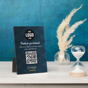 Custom Google Review QR Code Business Plaque
