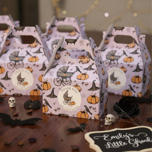 Custom Goth Victorian Baby Carriage Halloween Favour Box