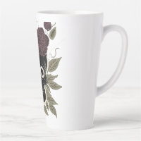 Custom Gothic Skull and Roses Dark Floral Art