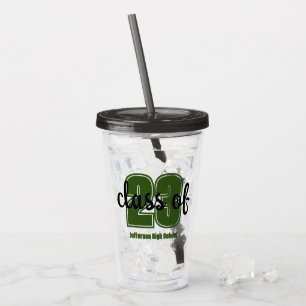 Custom Grad Year and school Acrylic Tumbler