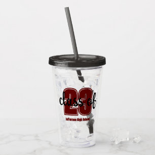 Custom Grad Year and school Acrylic Tumbler