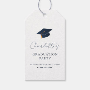 Custom Graduate Party Name and School Achievement Gift Tags